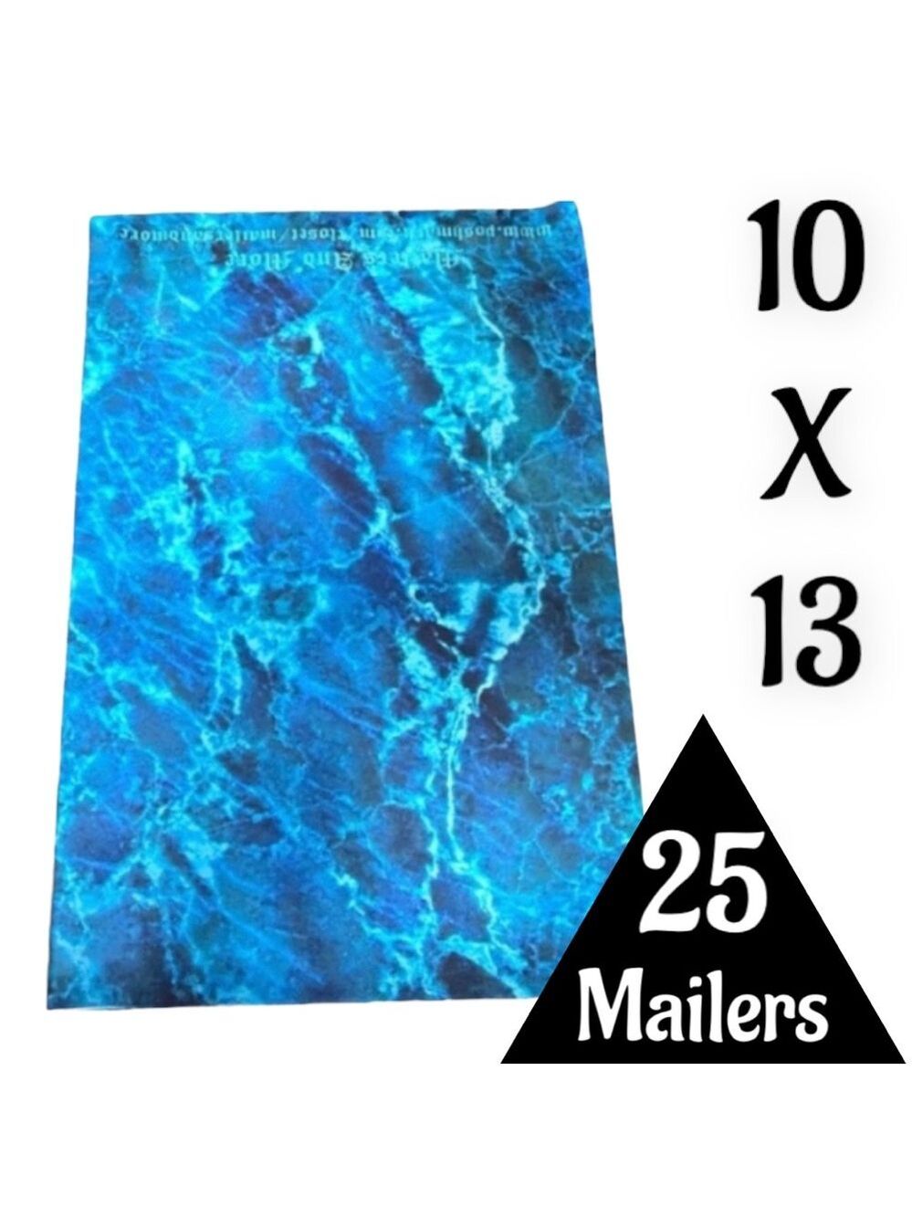 25 10X13  Poly Mailers Blue Ice Water Marble Shipping Envelopes PRICE IS FIRM - Picture 7 of 11